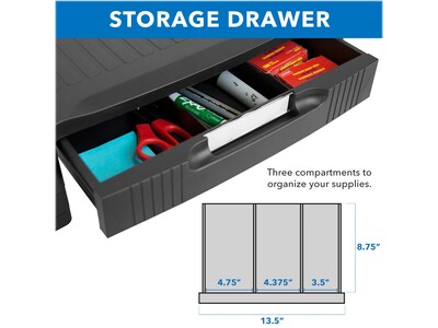 Mount-It! Plastic/Poly Stand, Black (MI-7853A)