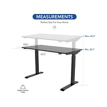 FlexiSpot 48W Electric Adjustable Standing Desk, Black (EC9B)