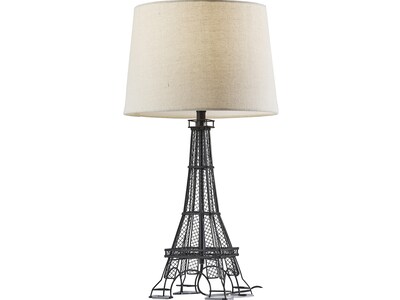 Simplee Adesso Effel Tower Incandescent Table Lamp, Oatmeal/Black (SL5001-01)