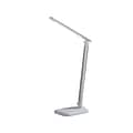 Simplee Adesso Lennox LED Desk Lamp, 25, Matte Silver/Glossy White (SL4903-02)