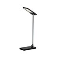 Simplee Adesso Rocco LED Desk Lamp, 17, Matte Silver/Glossy Black (SL4902-01)