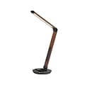 Simplee Adesso Rodney AdessoCharge LED Desk Lamp, 26.5, Walnut/Glossy Black (SL4900-15)