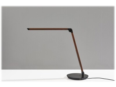 Simplee Adesso Rodney AdessoCharge LED Desk Lamp, 26.5", Walnut/Glossy Black (SL4900-15)