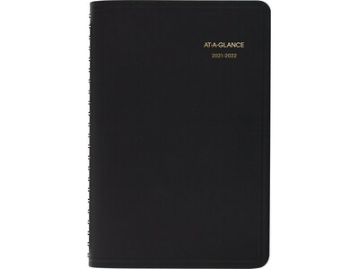 2021-2022 AT-A-GLANCE 5 x 8 Academic Planner, Black (70-807-05-22)