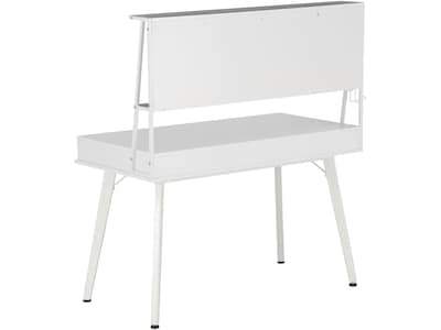 Techni Mobili 47" Computer Desk with Storage and Dry-Erase Whiteboard, White (RTA-4820D-WHT)
