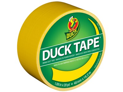 Duck Heavy Duty Duct Tapes, 1.88 x 20 Yds./1.88 x 15 Yds., Brown/Neon Orange/Yellow, 3 Rolls/Pack
