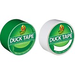Duck Heavy Duty Duct Tapes, 1.88 x 20 Yds., Green/White, 2 Rolls/Pack (DUCKGW-STP)