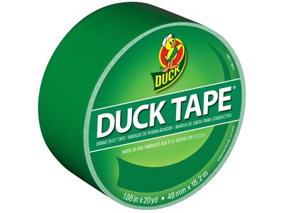 Duck Heavy Duty Duct Tapes, 1.88 x 20 Yds., Green/White, 2 Rolls/Pack (DUCKGW-STP)