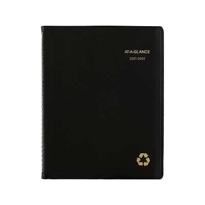 2021-2022 AT-A-GLANCE 8.25 x 11 Academic Planner, Black (70-957G-05-22)