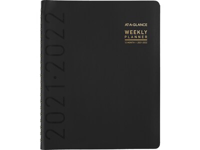 2021-2022 AT-A-GLANCE 8.25 x 11 Academic Planner, Contempo, Black (70-957X-05-22)