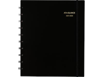 2021-2022 AT-A-GLANCE 9 x 11 Academic Planner, Move-A-Page, Black (70-957E-05-22)