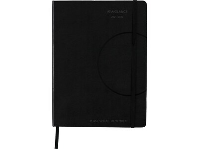 2021-2022 AT-A-GLANCE 7.5 x 10 Academic Planner, Plan. Write. Remember., Black (70-7957-05-22)