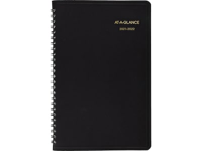 2021-2022 AT-A-GLANCE 5 x 8 Academic Planner, Black (70-101-05-22)