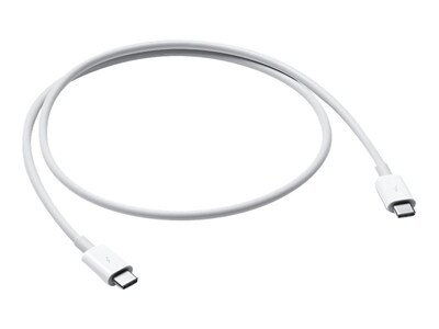 Apple 2.6 USB-C Thunderbolt 3 Cable, Male to Male, White (MQ4H2AM/A)