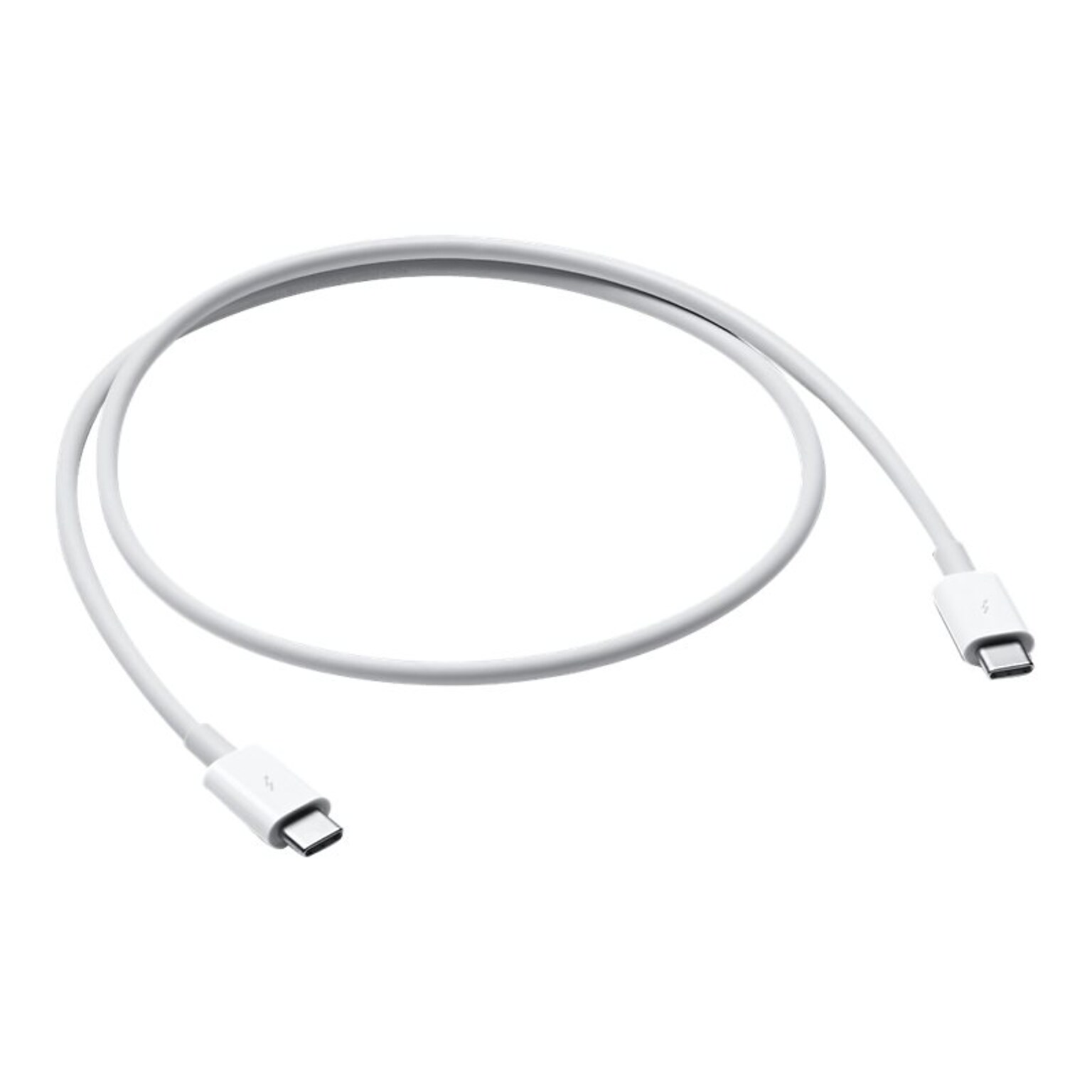Apple 2.6 USB-C Thunderbolt 3 Cable, Male to Male, White (MQ4H2AM/A)