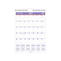 2021-2022 AT-A-GLANCE 11 x 8 Academic Wall Calendar, White/Purple/Red (AY1-28-22)