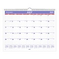 2021-2022 AT-A-GLANCE 12 x 15Academic Wall Calendar, White/Purple/Red (AY8-28-22)