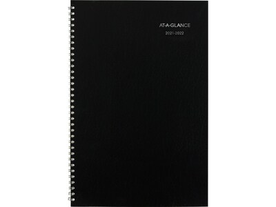 2021-2022 AT-A-GLANCE 8 x 12 Academic Planner, DayMinder, Black (AY2-00-22)