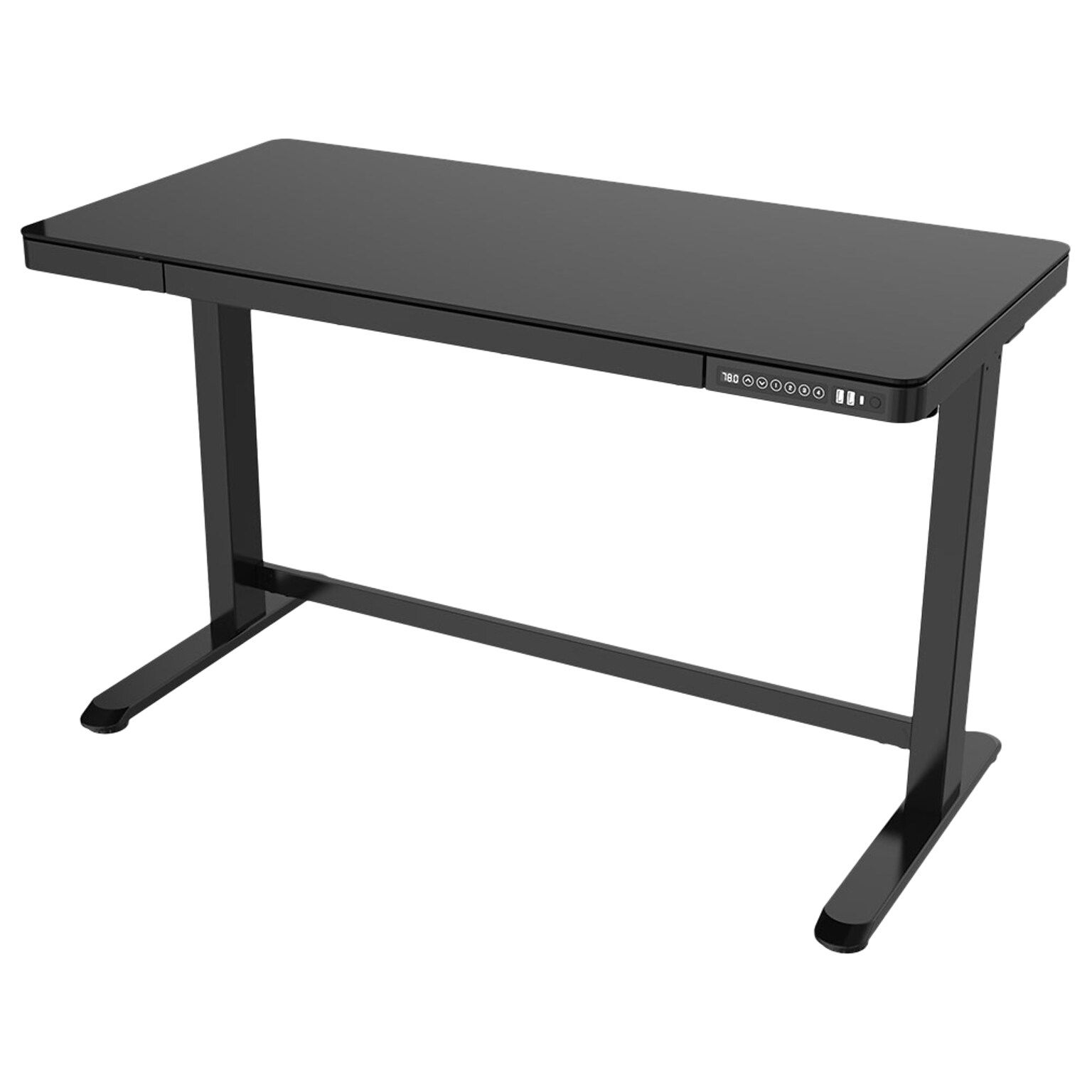 FlexiSpot 28-48 Glass Adjustable Desk, Black (EG8B-E)