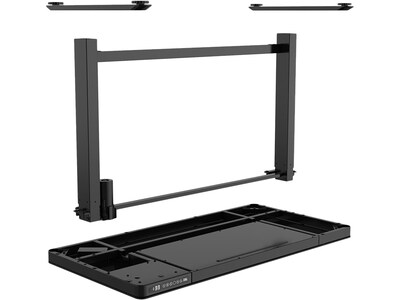 FlexiSpot 28"-48" Glass Adjustable Desk, Black (EG8B-E)