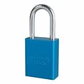 American Lock® Safety Rectangular Padlocks, 5 Pin, Aluminum, Blue, Keyed Different