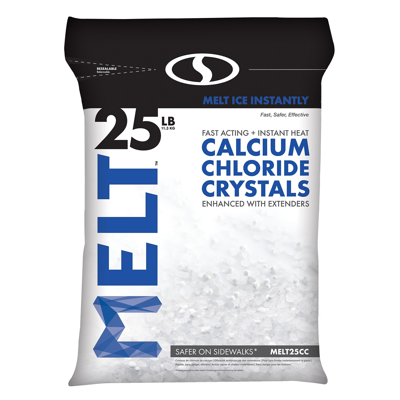 Snow Joe MELT Calcium Chloride Crystals Ice Melter, 25 Lbs. (MELT25CC)