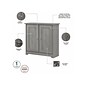 Bush Furniture Cabot 30.2" Storage Cabinet with 2 Shelves, Modern Gray (WC31396-03)