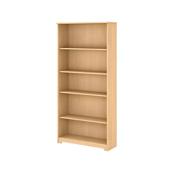 Bush Furniture Cabot 5 Shelf 66H Bookcase, Natural Maple (WC31666)