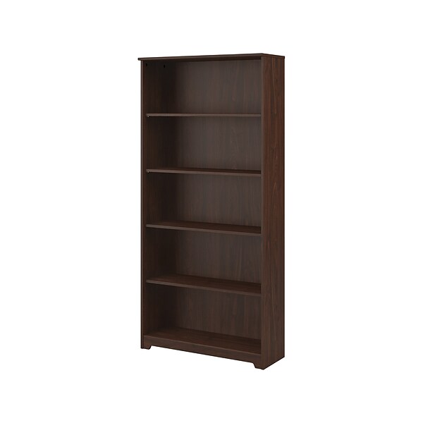 Bush Furniture Cabot 5 Shelf 66H Bookcase, Modern Walnut (WC31066)