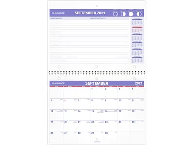 2021-2022 AT-A-GLANCE 8 x 11 Desk or Wall Calendar, Academic Small, White (SK16-16-22)