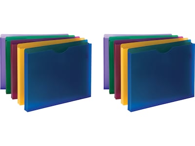 Smead Moisture Resistant File Pockets, 1 Expansion, Letter Size, Assorted Colors, 10/Pack (89610)