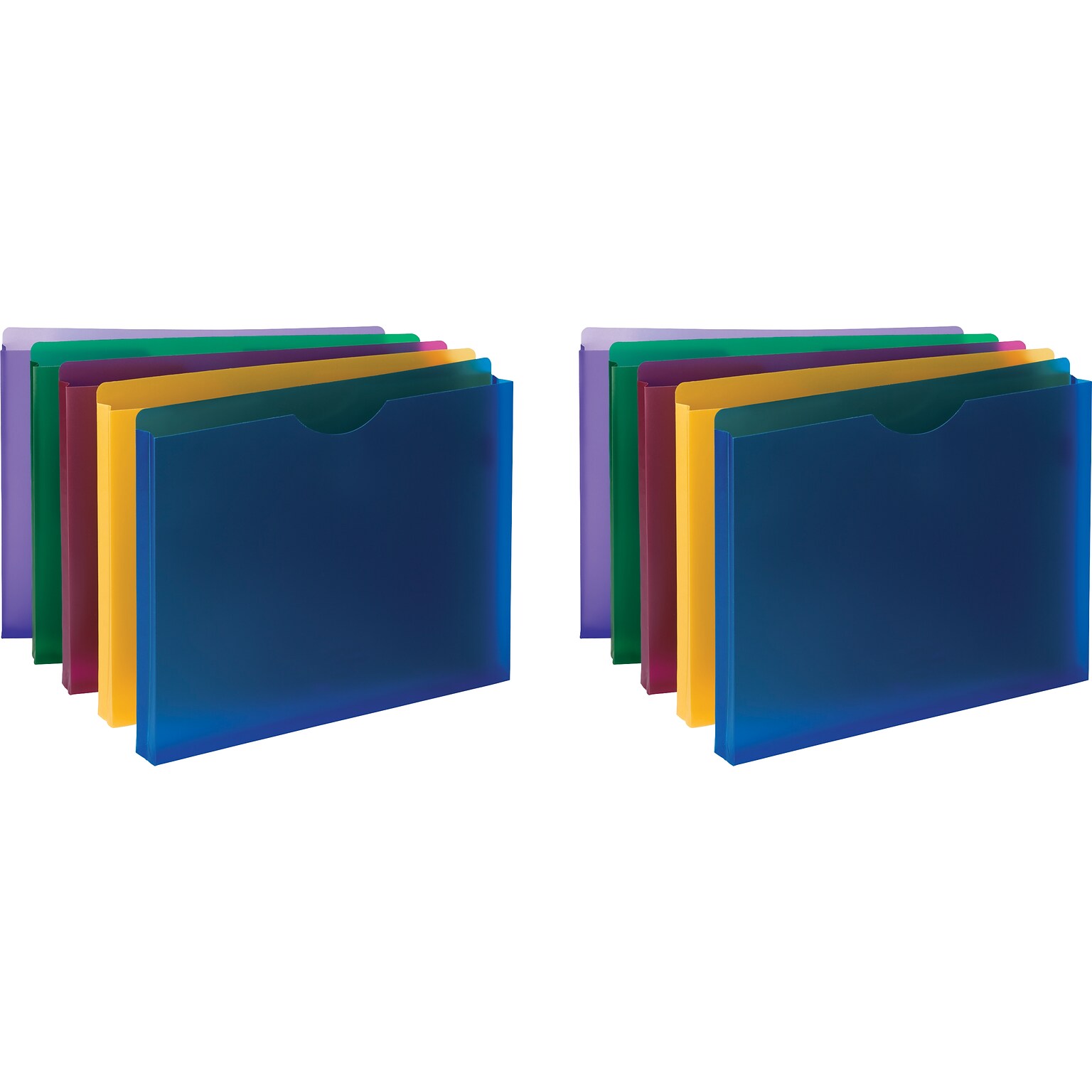 Smead Moisture Resistant File Pockets, 1 Expansion, Letter Size, Assorted Colors, 10/Pack (89610)