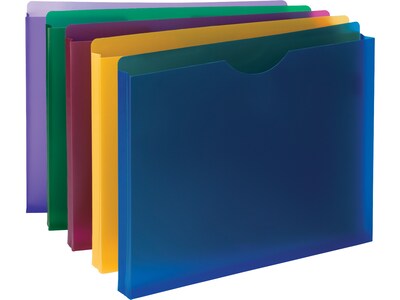 Smead Moisture Resistant File Pockets, 1" Expansion, Letter Size, Assorted Colors, 10/Pack (89610)