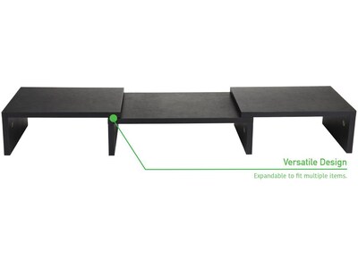 Mind Reader 2 Tier Adjustable Monitor Riser, Black (MDFMOND-BLK)