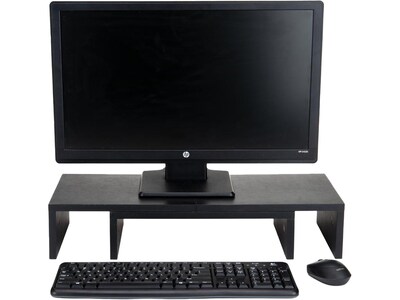 Mind Reader 2 Tier Adjustable Monitor Riser, Black (MDFMOND-BLK)