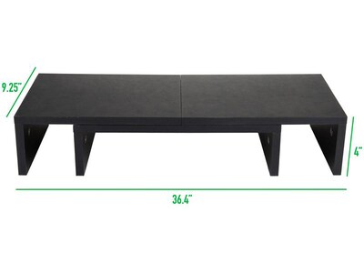 Mind Reader 2 Tier Adjustable Monitor Riser, Black (MDFMOND-BLK)