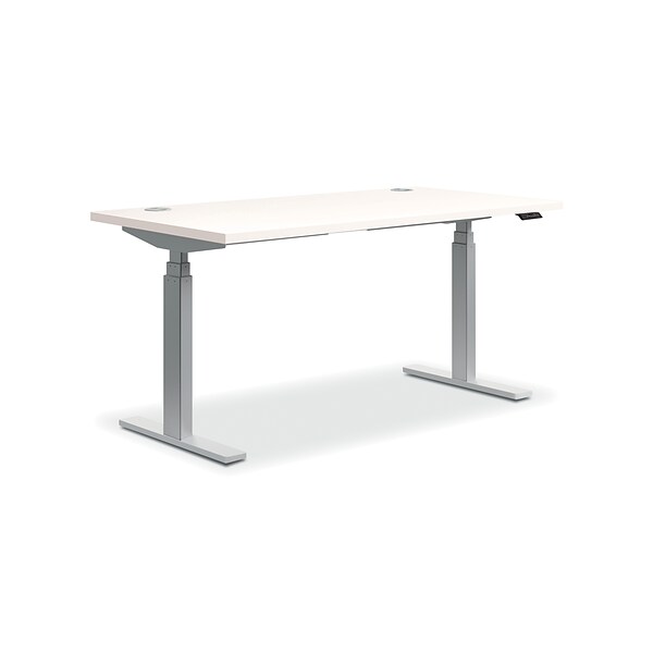 HON Coze 54W Laminate Height Adjustable Table, White (HABETADW2454)