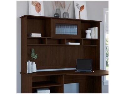 Bush Furniture Cabot 60W Desktop Hutch, Modern Walnut (WC31031)