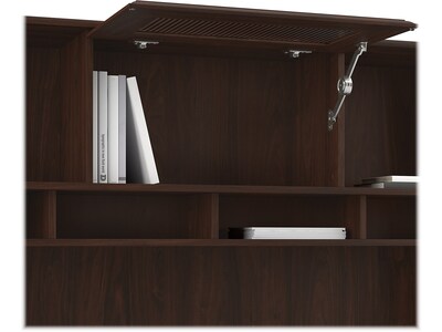 Bush Furniture Cabot 60"W Desktop Hutch, Modern Walnut (WC31031)