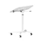 Techni Mobili Mixed Materials Mobile Presentation Cart with Lockable Wheels, White (RTA-B008-WHT)