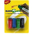 KleenSlate Erasers for Dry Erase Markers, Assorted Colors, 4 Erasers/Pack, 6 Packs/Bundle (KLS0432)