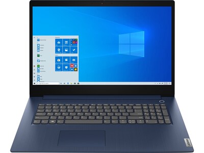 Lenovo IdeaPad 3 17IIL05 17.3 Notebook, Intel i7, 8GB Memory, 256GB SSD, Windows 10, Blue (81WF000SUS)