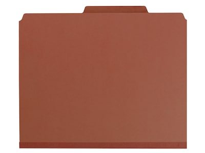 Smead Standard Top Classification Folder, Letter Size, Red, 10/Box (14073)