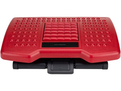 Mind Reader Tilt Adjustable Footrests, Black/Red (FTROLL-RED)