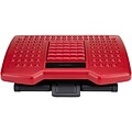 Mind Reader Tilt Adjustable Footrests, Black/Red (FTROLL-RED)