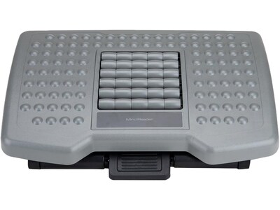 Mind Reader Tilt Adjustable Footrests, Black/Gray (FTROLL-GRY)