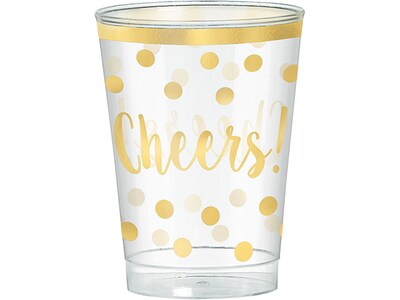 Amscan New Years Tumbler, Gold/Clear, 30/Set, 2/Pack (350260)