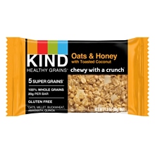 KIND Gluten Free Healthy Grains Oats & Honey Toasted Coconut Nut Bars, 1.2 oz, 12/Box (PHW18080)