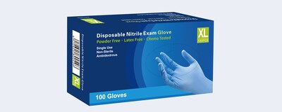 Powder Free Nitrile Exam Gloves, Latex Free, XL, 100/Box (NM3514-X)