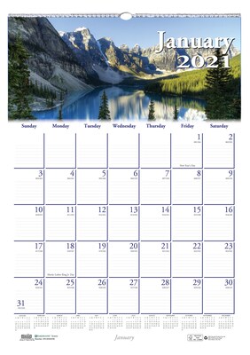 2021 House of Doolittle 16.5 x 12 Wall Calendar, Earthscapes Scenic, Multicolor (378-21)